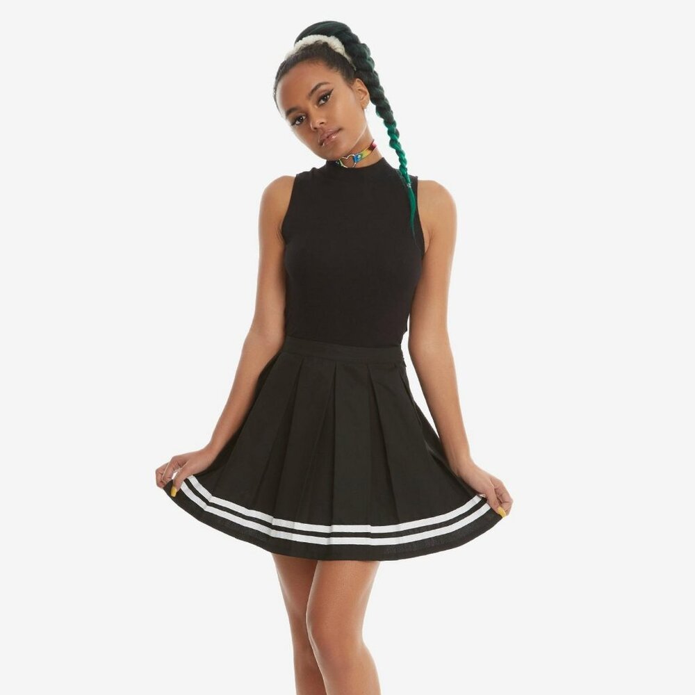 Black Pleated Cheer Skirt